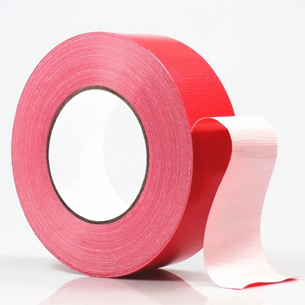 Waterproof Duty 50mm x 50m PVC Cloth Duct Tape in Black White Strong Adhesion for Seal & Carton Sealing Heavy Duty Single Sided