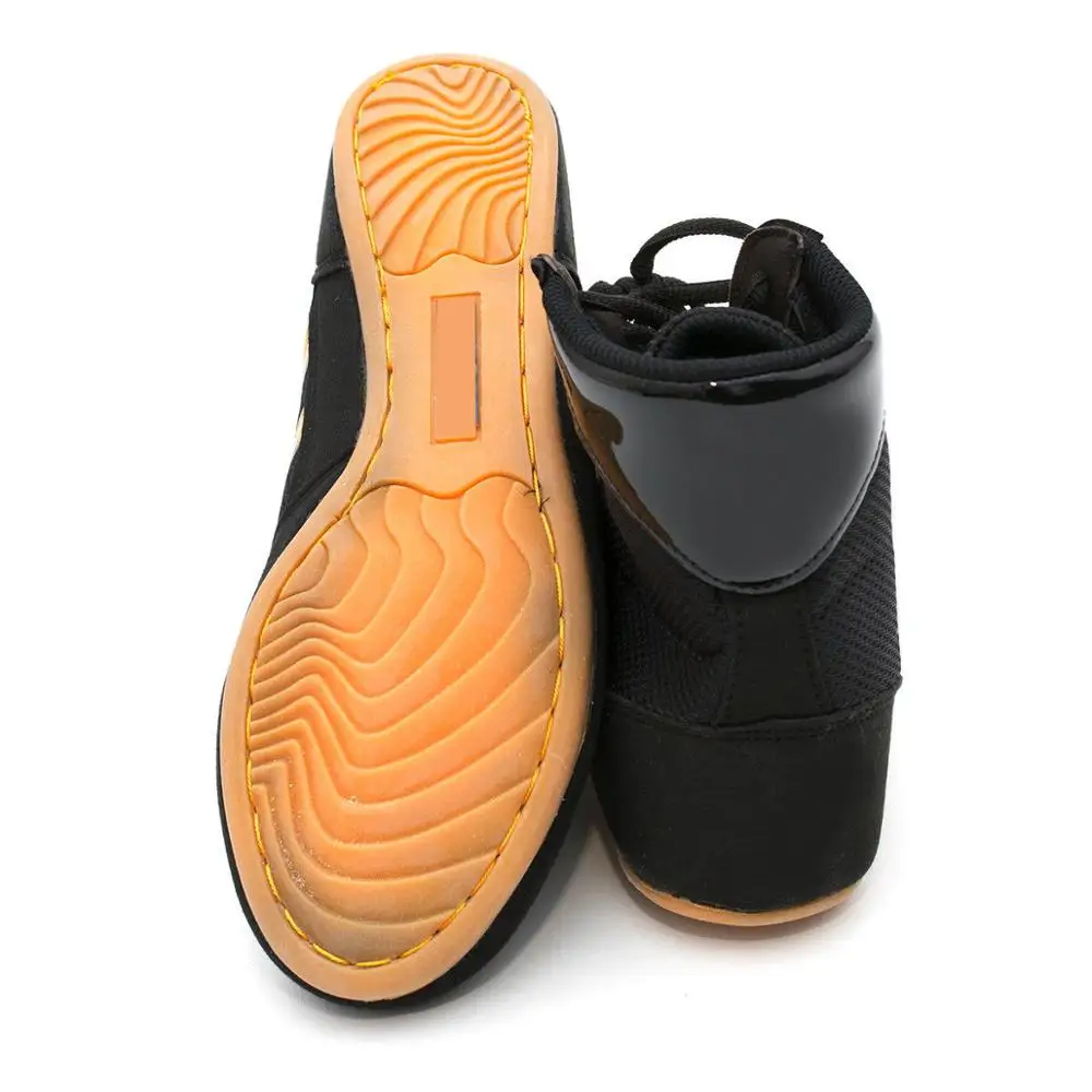 Wholesale professional high Quality Men Boys Boxing Footwear sport boots black boxing shoes for men Boxing Boots