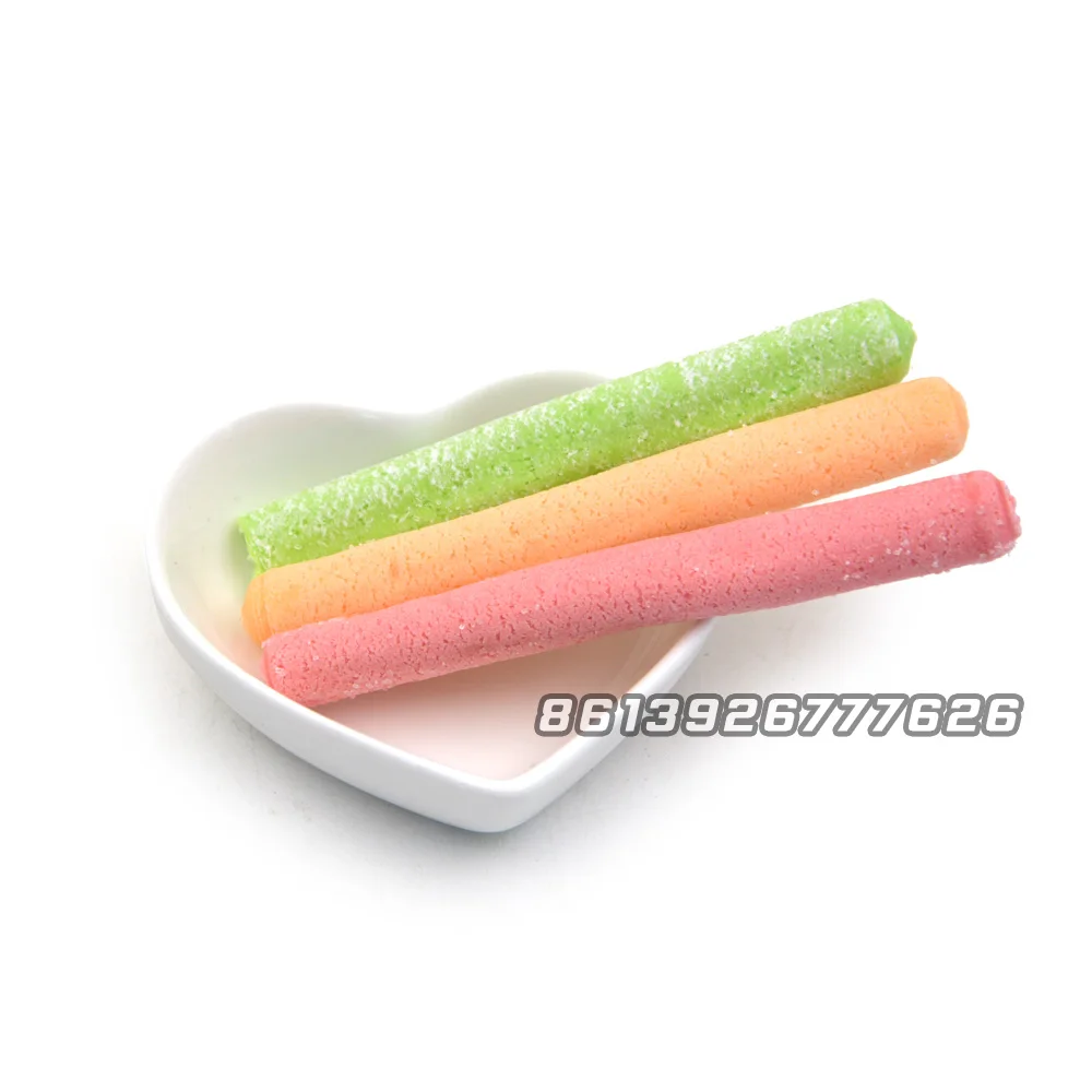Different flavor sour powder coated long bar bubble gum permen karet