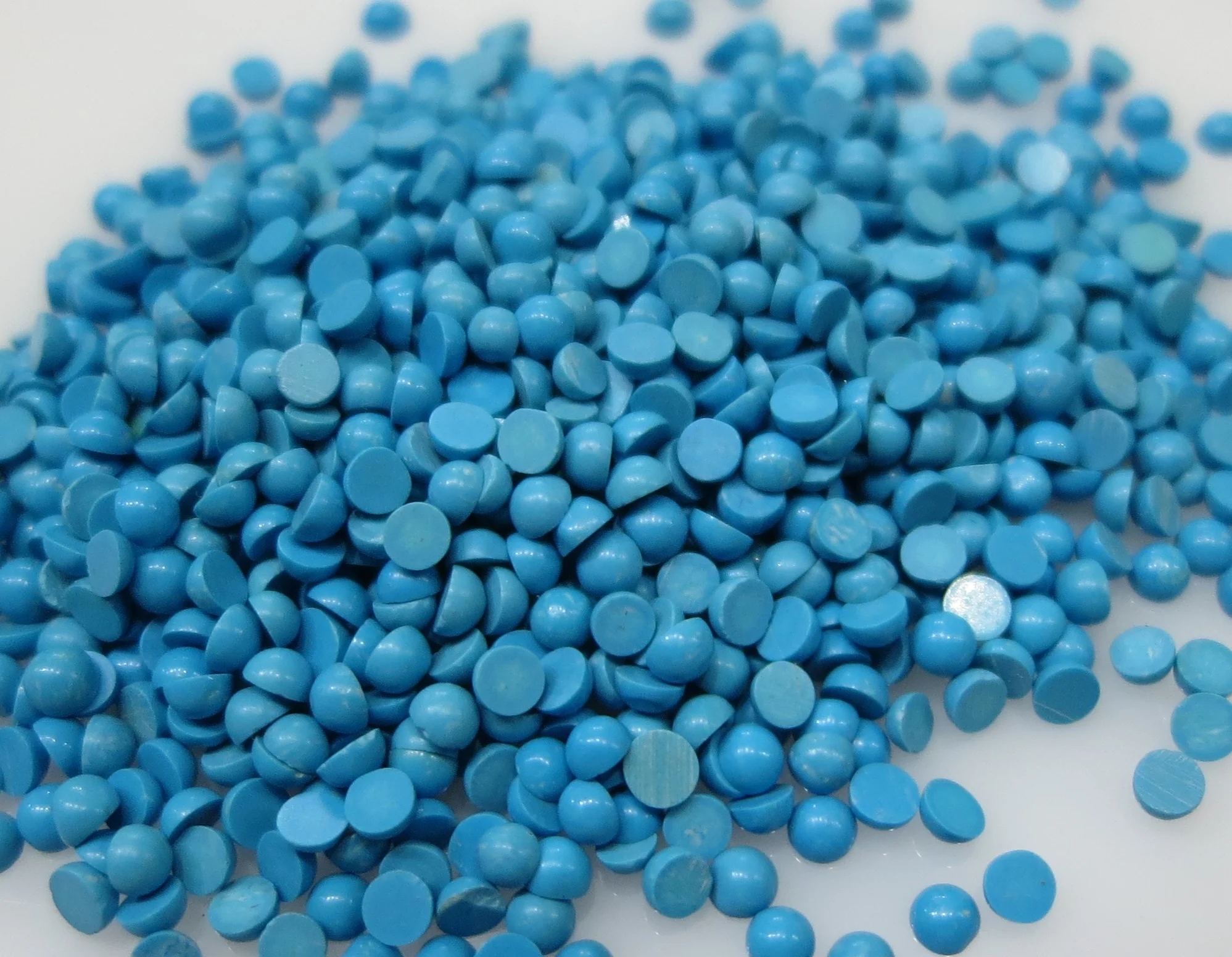 Loose Turquoise Round Cabochon 2-2.5mm For Setting Opaque Gem Stone for Setting Fine Quality Flat Base