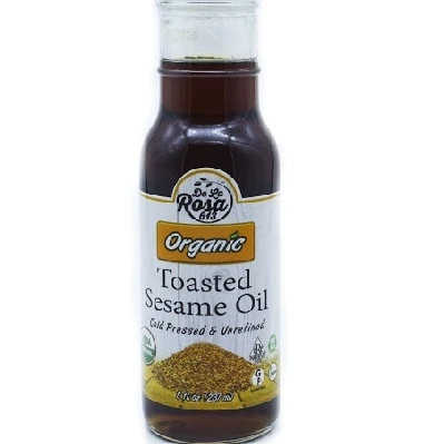 Био-сертифицированное кунжутное масло De La Rosa без добавок или консервантов и без химикатов, бутылка 8 унций
