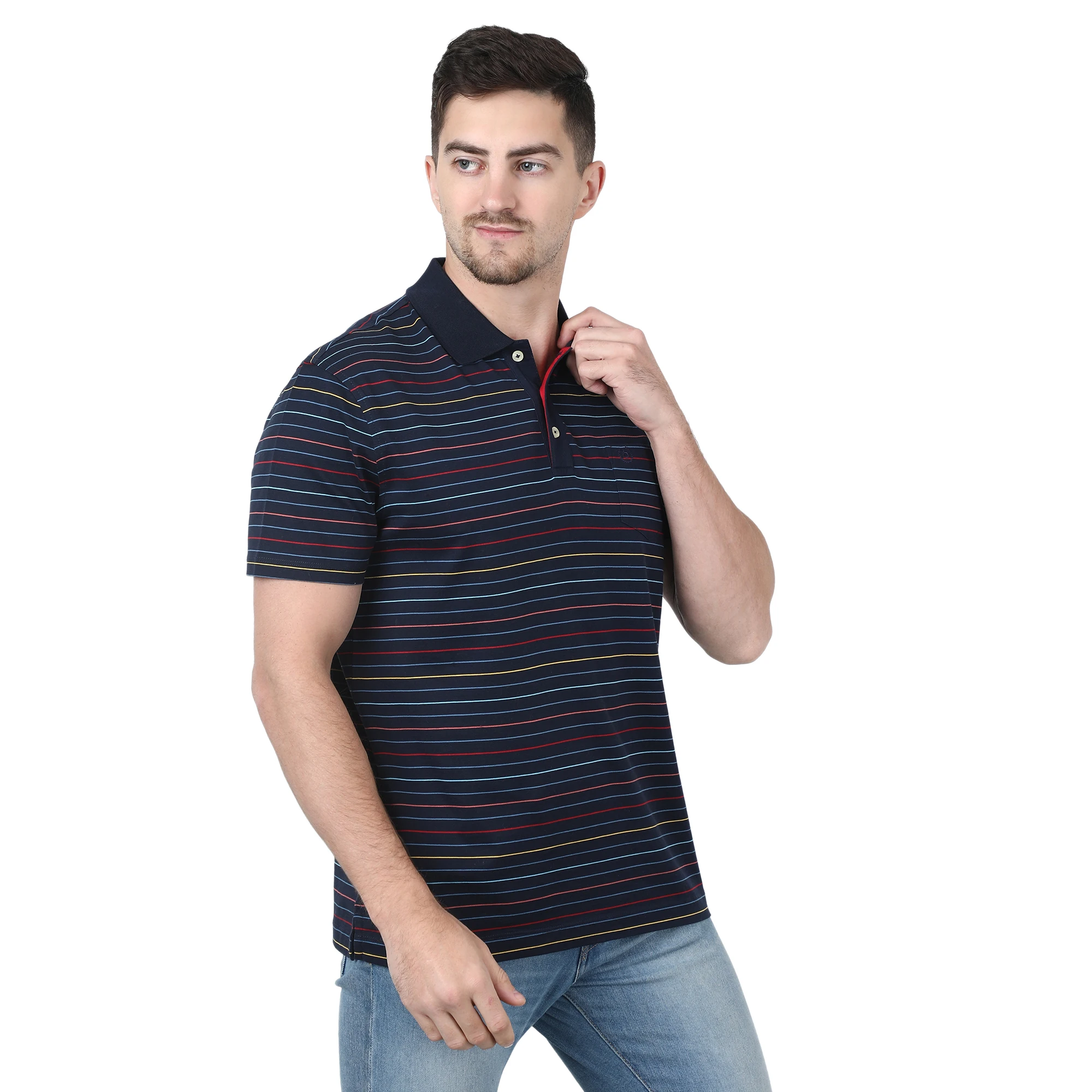 Pocket  polo t-shirt Men`s 100%Mercerized cotton