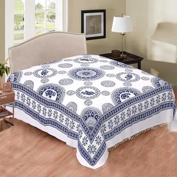 Cotton foutas towel 100% Cotton handloom printed foutas with 2 side fringes.