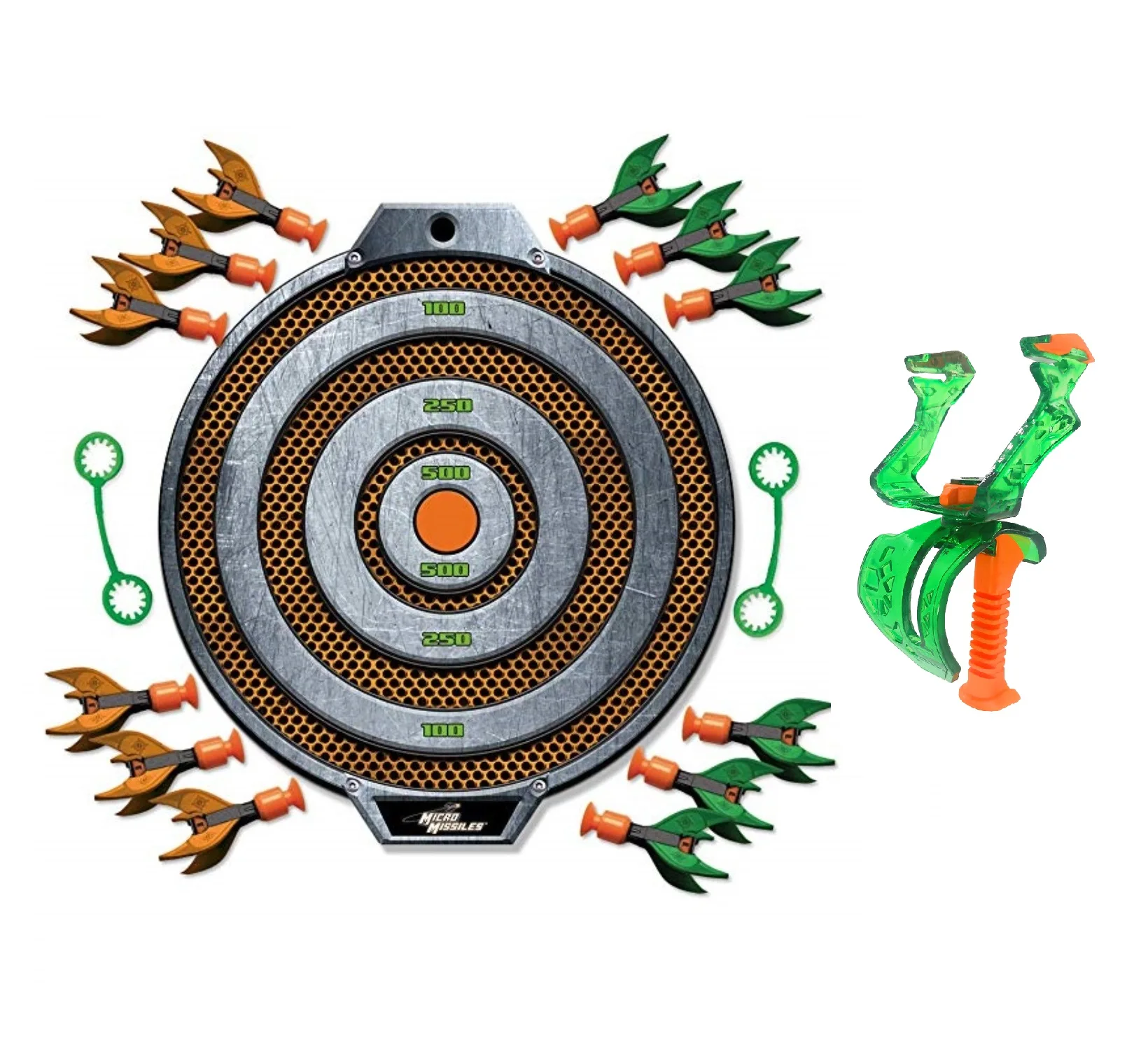 Best sales 2021 trendy florescent athletic shooting ECO plastic mini arrow for boys with dart board and catapult outdoor toy