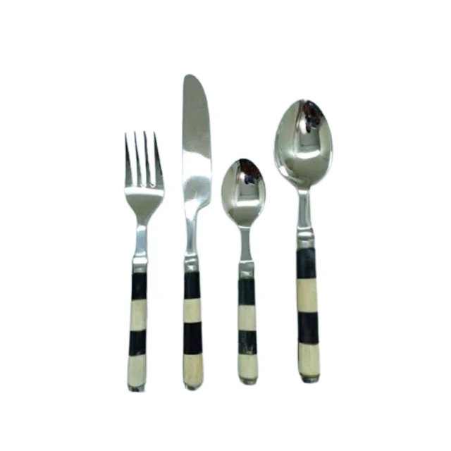 Cutlery Metal spoon Fork Knife Flatware Set Stainless Steel Cutlery with metal Handle Tableware Cook ware