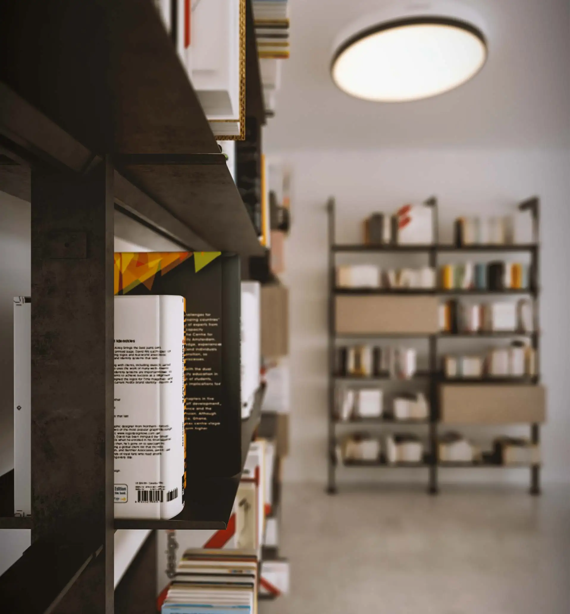 Top quality black H 238 L 240 cm wall-mounted bookcase with metal or wooden shelves for office