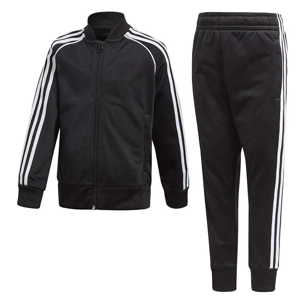 
Design Your Brand Tracksuit 2019 Custom Track suit Two Pieces Set Blank Tracksuit With Side White Stripe 