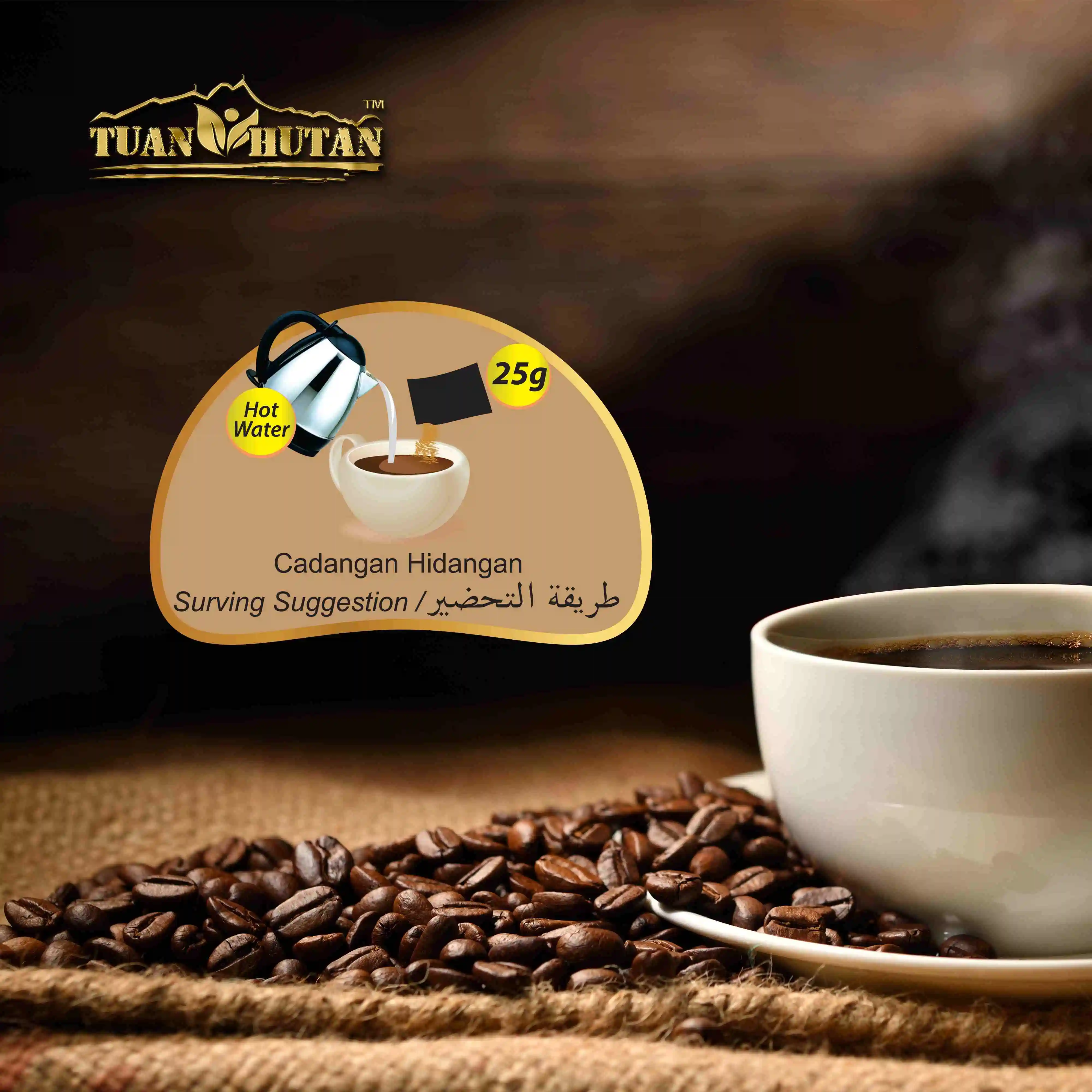 Muslim Friendly Coffee Al-Hensem Help For Extra Energy and Support Men Sexual Drive Using 100% Premium Grade Herbs