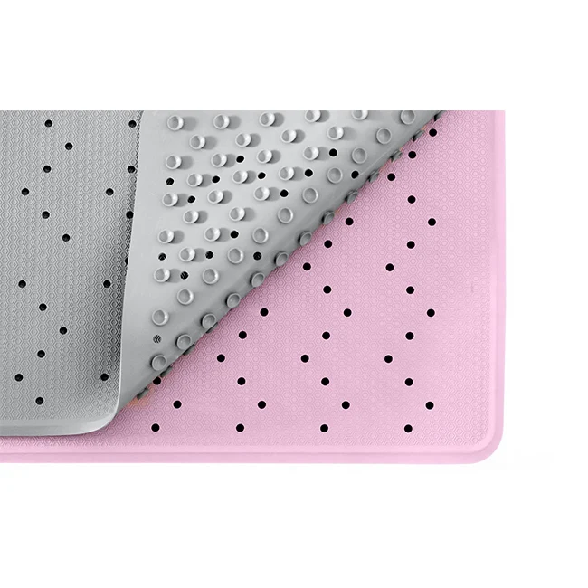 Private Label Perfect Non Slip Natural Rubber Bath Mats Shower Washable Pink 2022 Hot Sale Mat For Bathroom