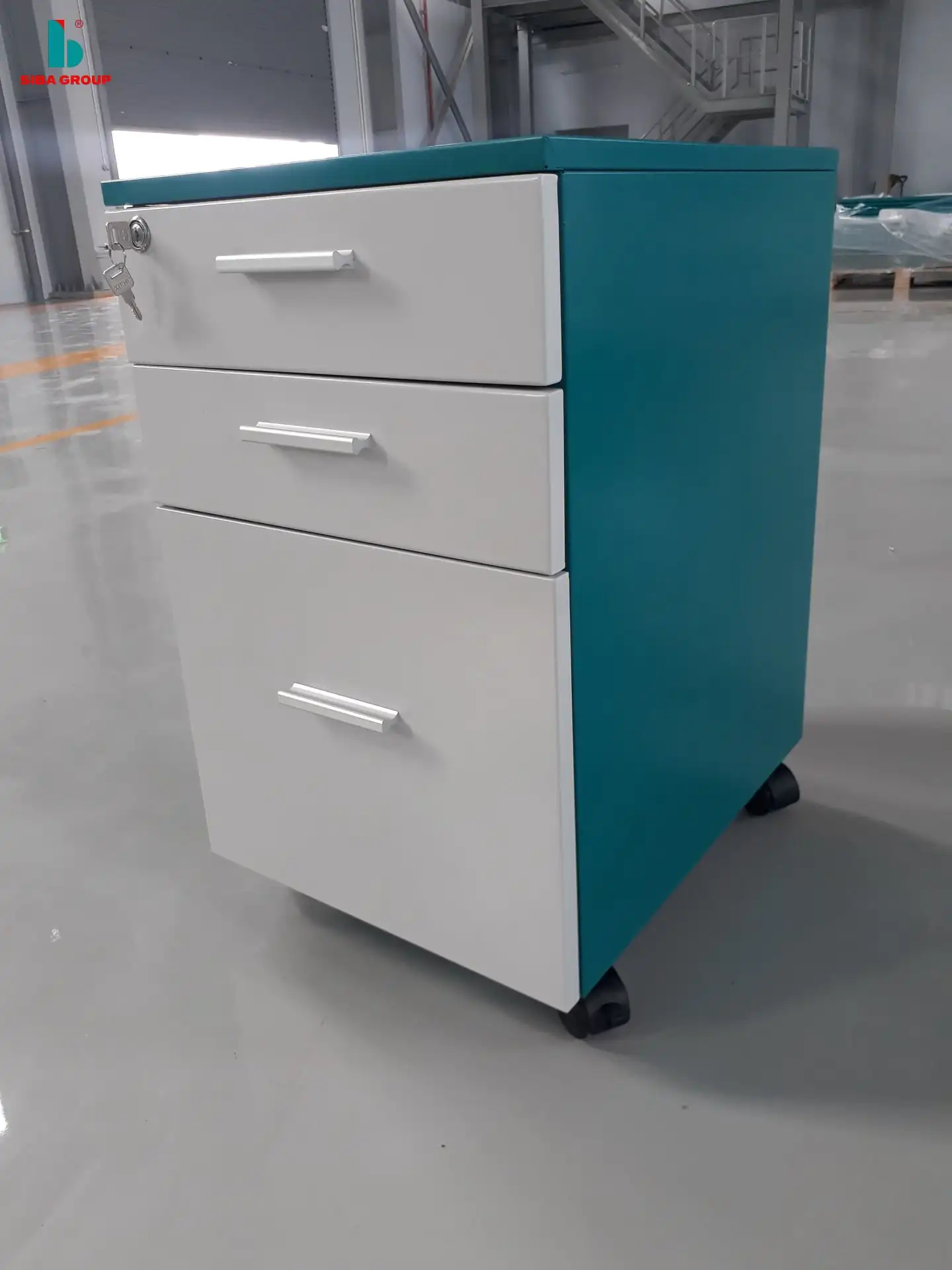 Hot Selling Storage Equipment Pedestal Metal Vertical Steel 3 Drawer Under Desk Movable Office Furniture Mobile File Cabinet