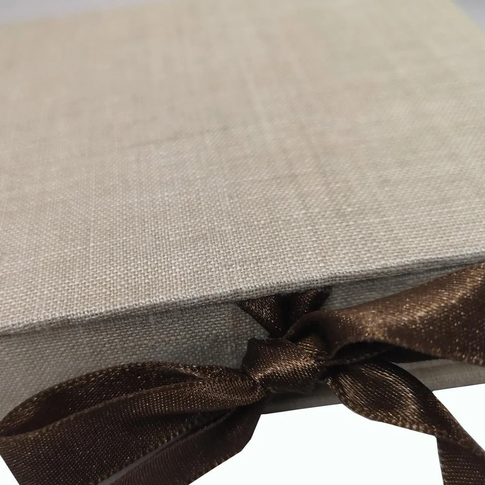 Small Custom Linen Textile USB Photo Box