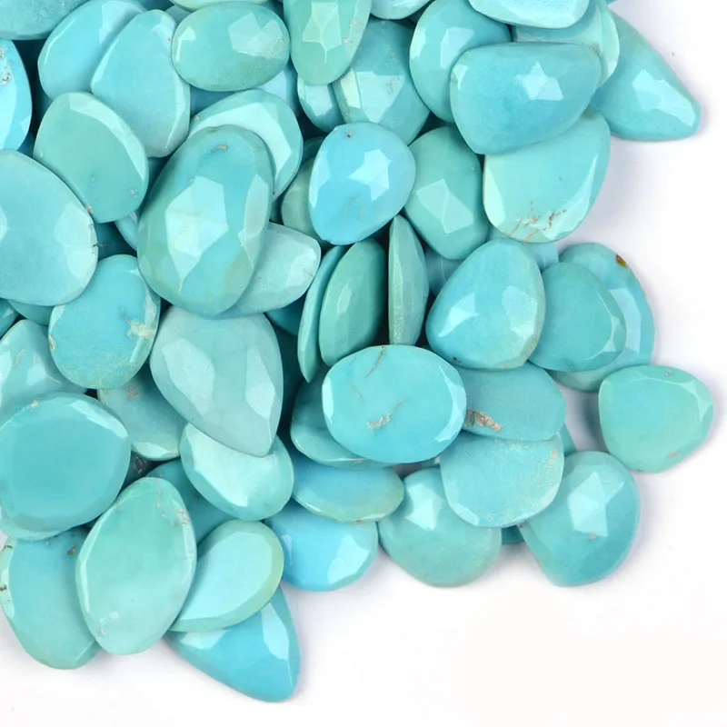 Natural Arizona Turquoise Rose Cut Loose Gemstone Turquoise Polki Turquoise Loose Stone For Jewelry Making