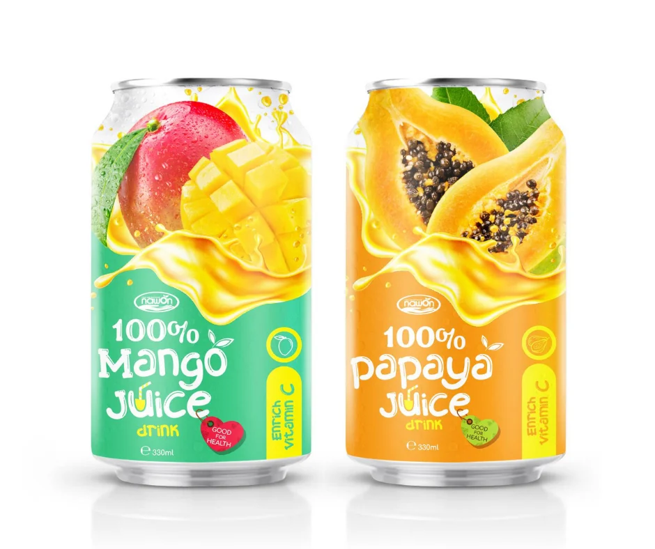 ISO GMP 330ml 100% Healthy Mango Juice 100% Fruit Juice Free Sample Fruit Juice Manufacturer OEM