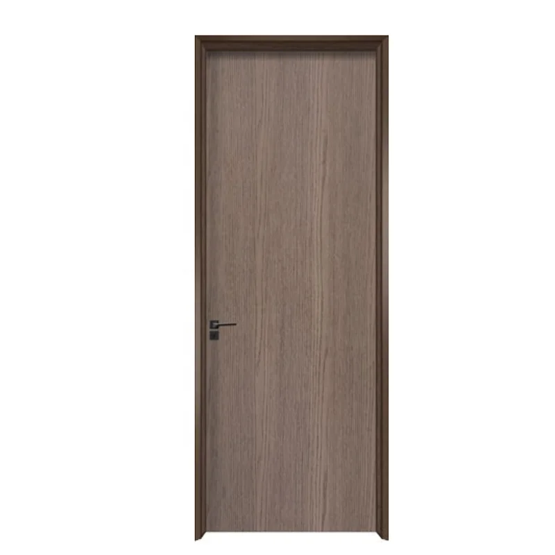 Wholesale price flush narrow frame interior wooden swing door