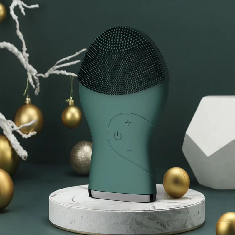 Ultrasonic Mini Portable Rechargeable Face brush Private Label Waterproof Sonic Electric Silicone Facial Cleansing Brush