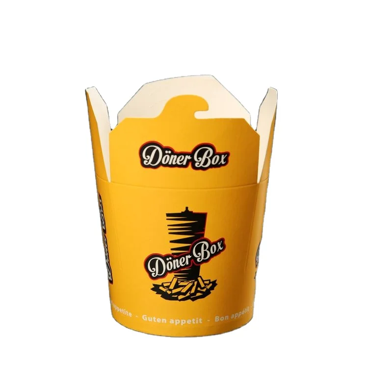 Takeaway Bread German Turkish Doner Kebab Grill Meat Package Paper Packaging Box Food Packaging Boxes Disposable Kraft Paper