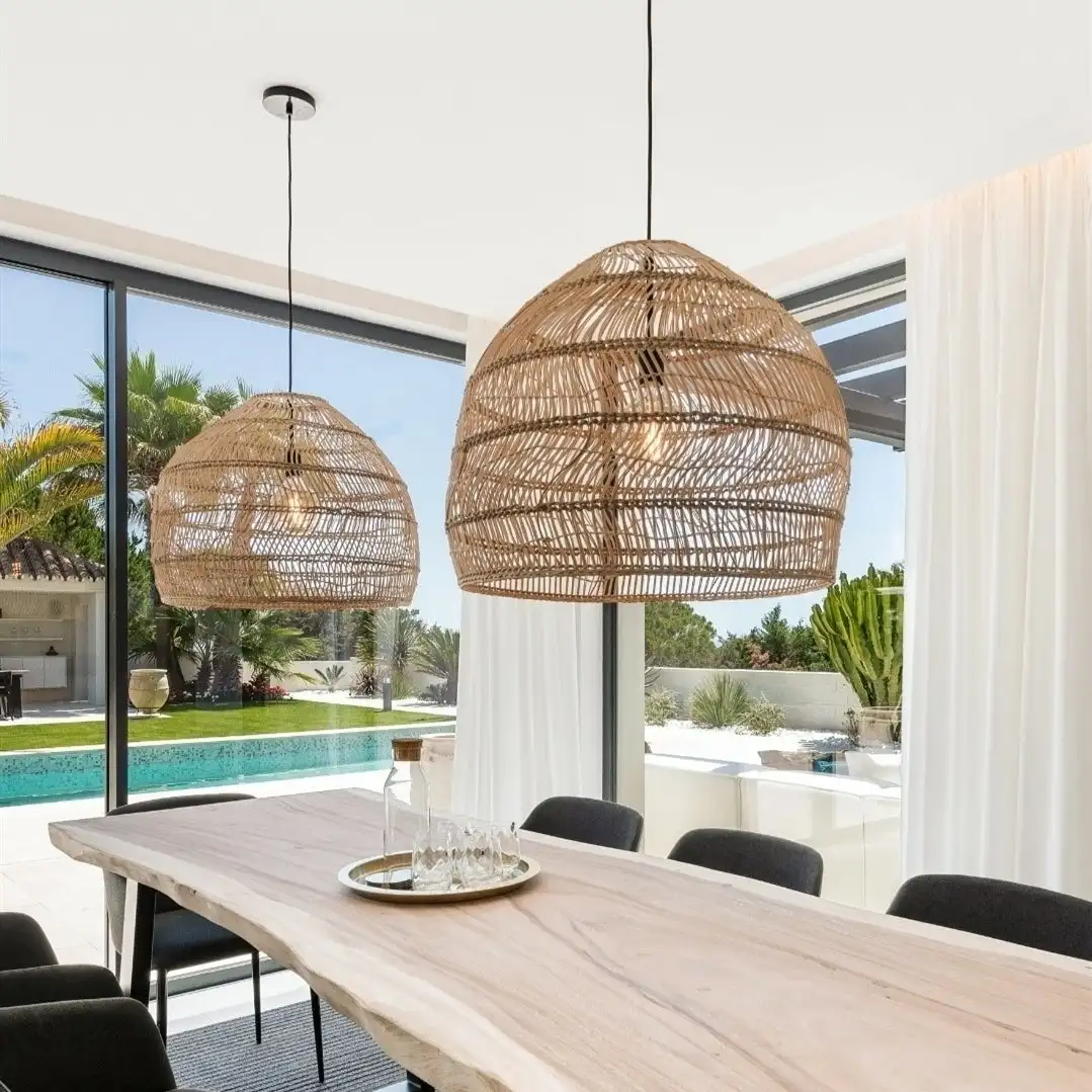 Design Basket Rattan Woven Pendant Light Shades