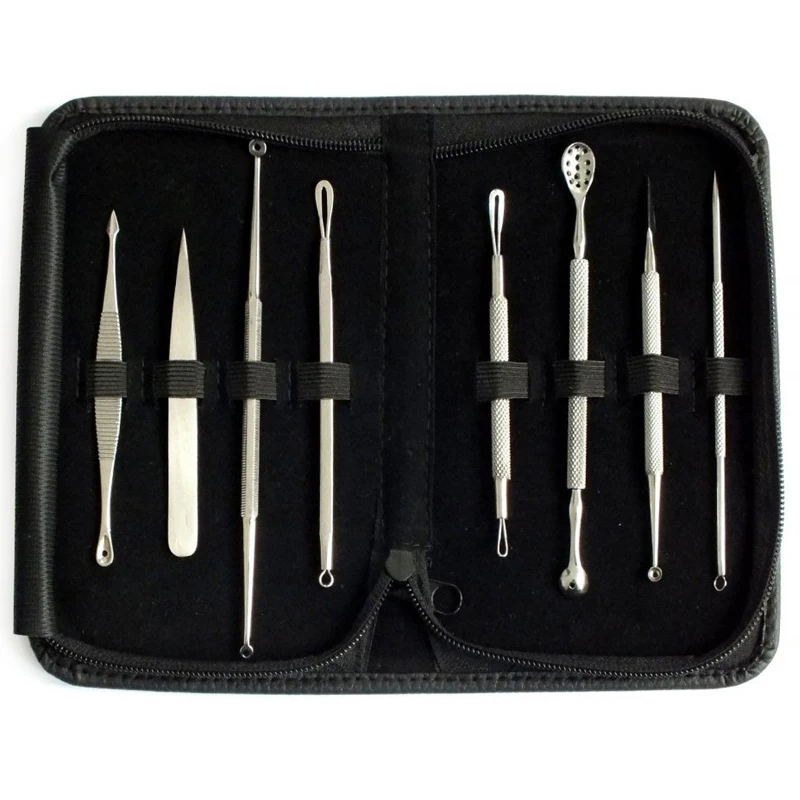 
 8 шт. игл для удаления угрей и черных точек для удаления угрей, экстрактор черных точек из нержавеющей стали инструмент для удаления прыщей  