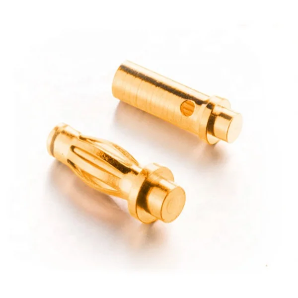 Custom Banana jack 2mm 2.5mm 3mm 3.5mm 4mm Gold Bullet Connector Plug