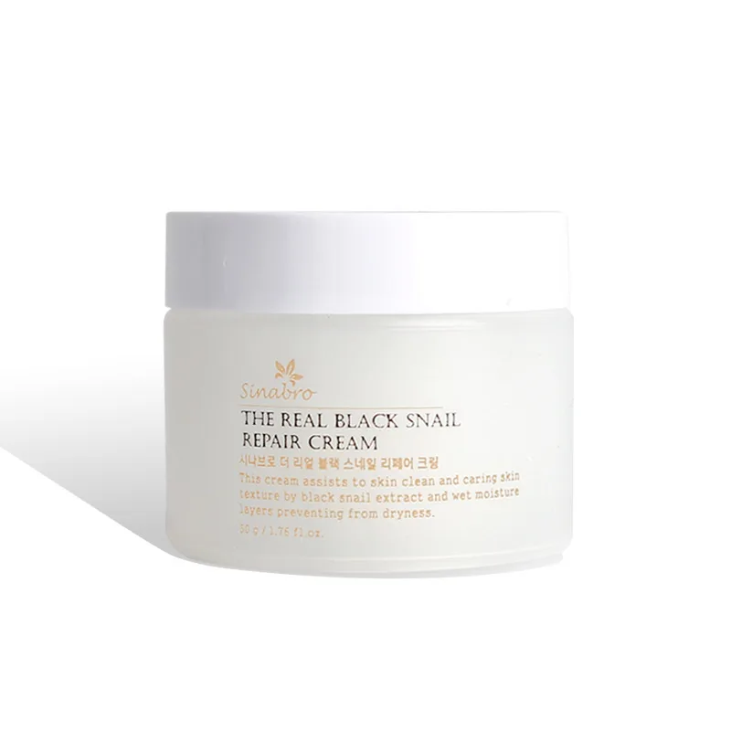 Black Snail Repair Cream 50ml of Korean Skincare Cosmetics for OEM, ODM, Face Cream for Moisturizing, Soothing, Anti-Aging