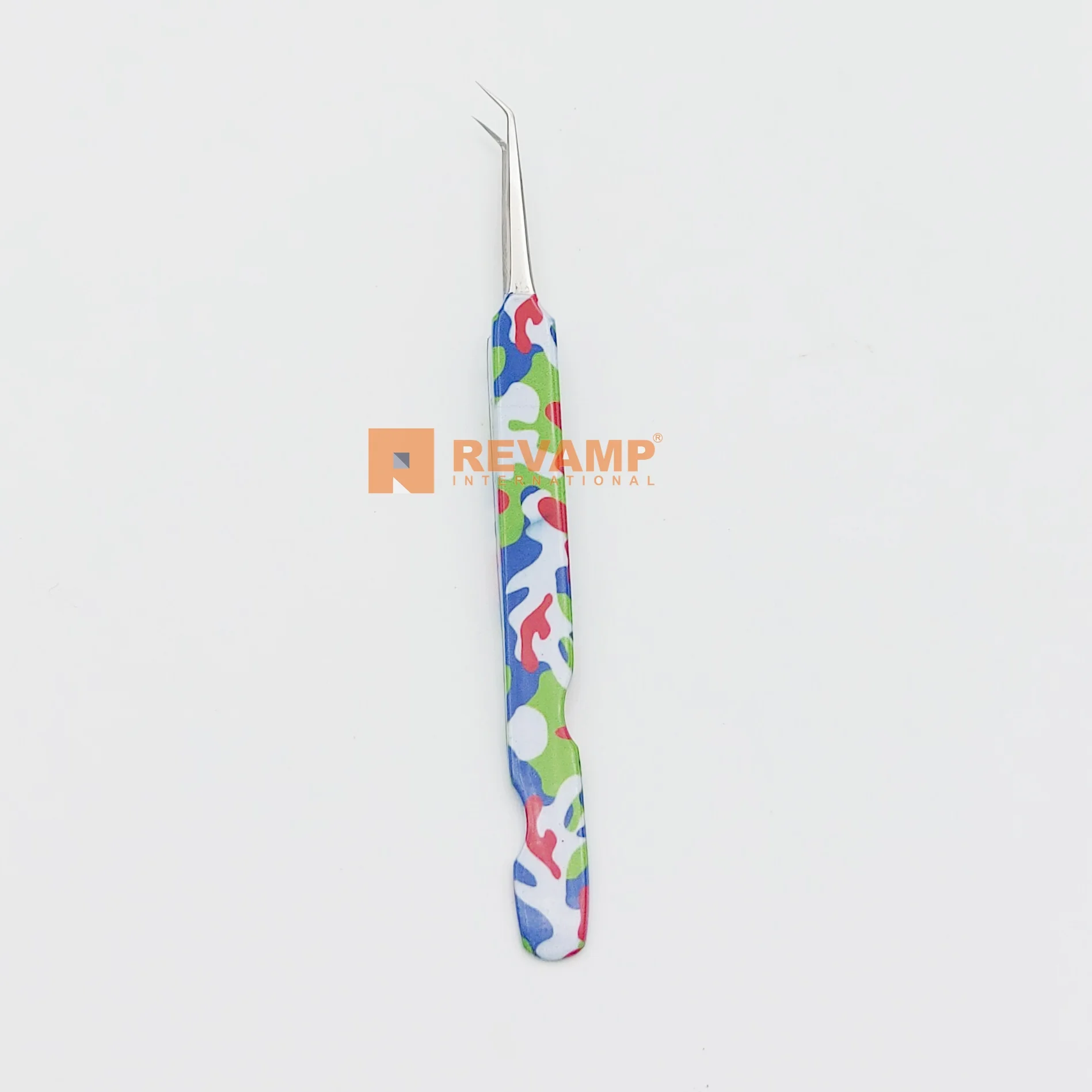 Wholesale Hand Tested 45 Degree Paper Coated Silver Tip Lash Tweezers With Custom Logo Eyebrow Tweezers Set