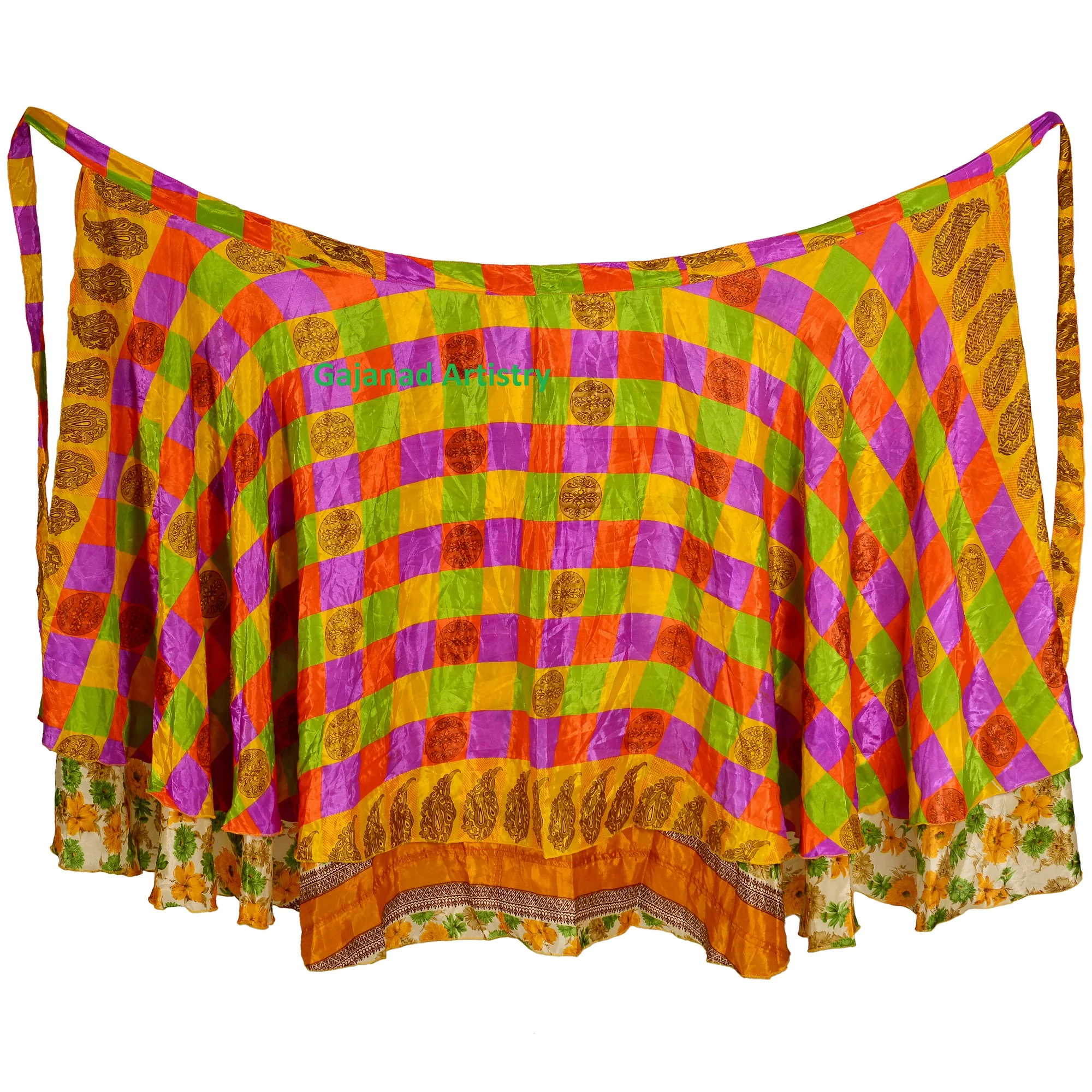 Vintage silk reversible long skirt Vintage  Silk Long  wrap around long  Silk sari long wrap skirt reversible women dress