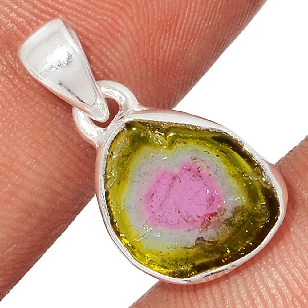 Редкий Натуральный арбуз турмалин био-кусочек драгоценных камней 5 звезд