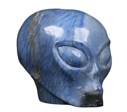 Mr Skull Crystal Skulls Wholesale  4 inches Blue Aventrine Female Alien Skulls   Carved Crystal Healing Crystals