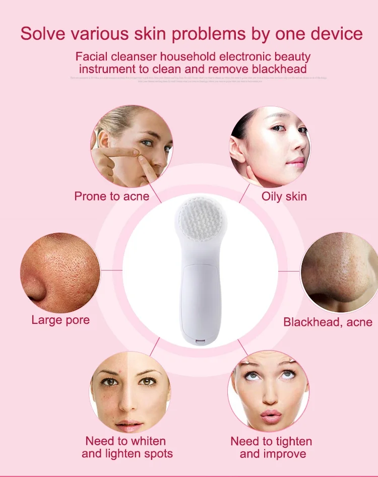 
Beauty Instrument Device 5-in-1 Electric Face Cleansing Brush Multifunction Facial Massager Deep Cleansing Exfoliators Iso9001 
