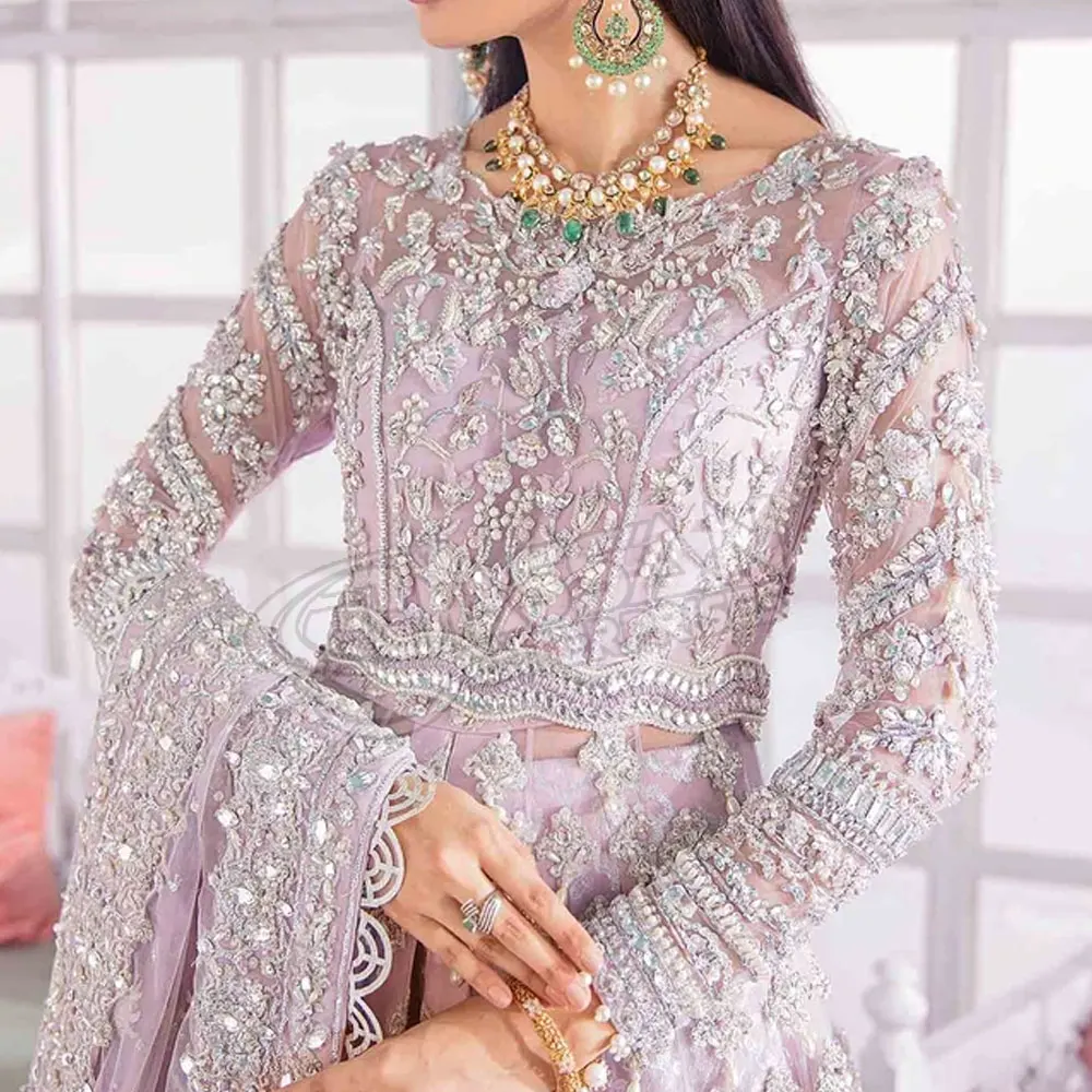 Heavy Embroidered Floor Length Traditional Bridal Suit Dresses