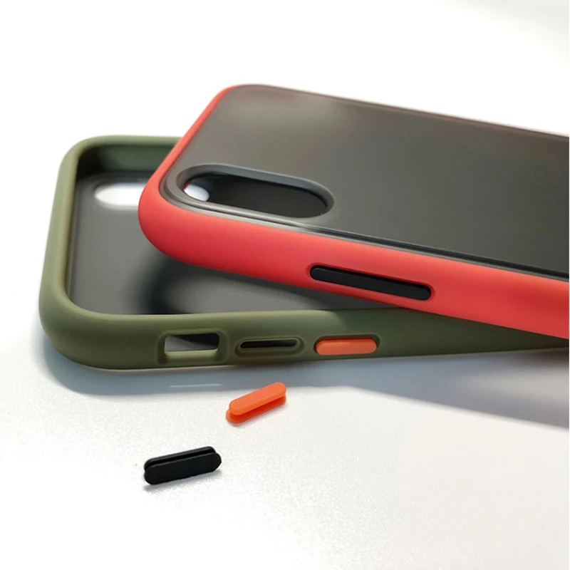 TPU PC чехол для мобильного телефона iPhone X XR XSMAX ударопрочный матовый цветной противоударный чехол для сотового телефона