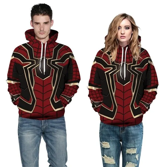 Black Spiderman Hoodie Sweatshirts Men Women 2019 Long Sleeve Hooded Casual Tracksuit Pullover