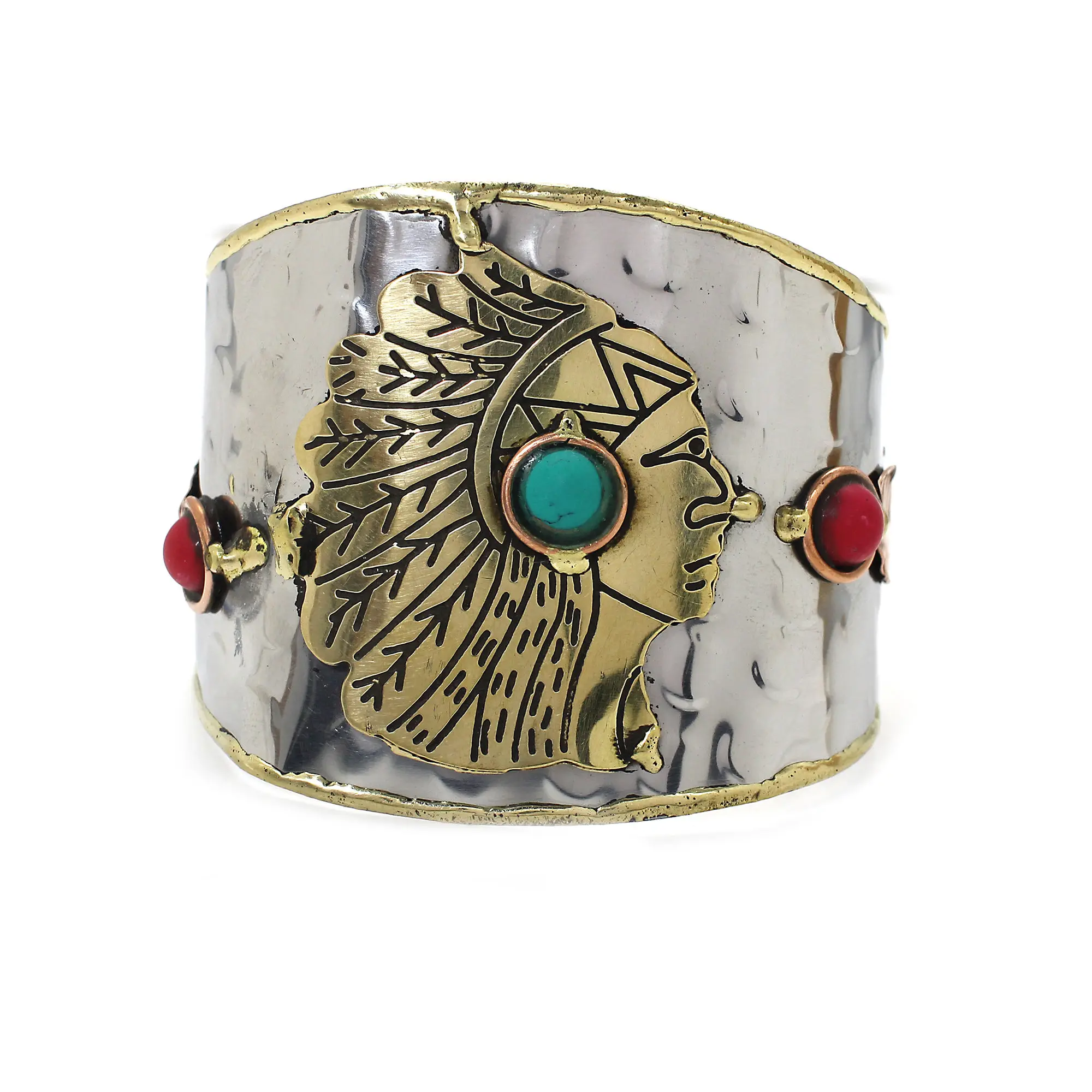 Широкая манжета с Рельефной текстурой позолота 18 карат от производителя ручная работа кованые Твердые манжеты регулируемый браслет