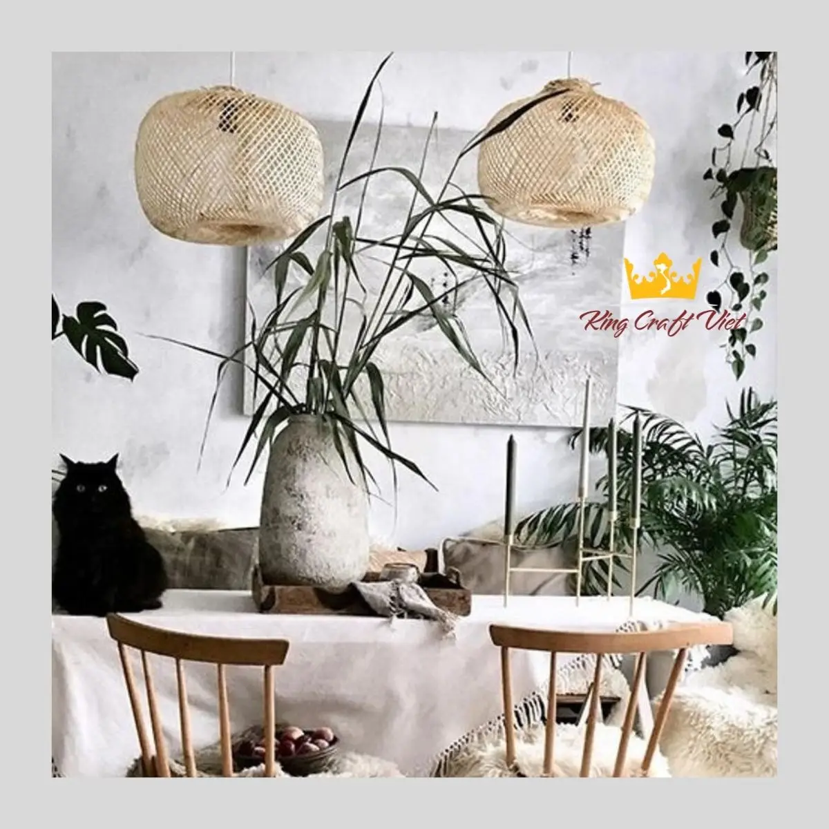 
Natural Bamboo Weaver Pendant Lamp Light For Home Decoration Vietnam Supplier Wholesale 