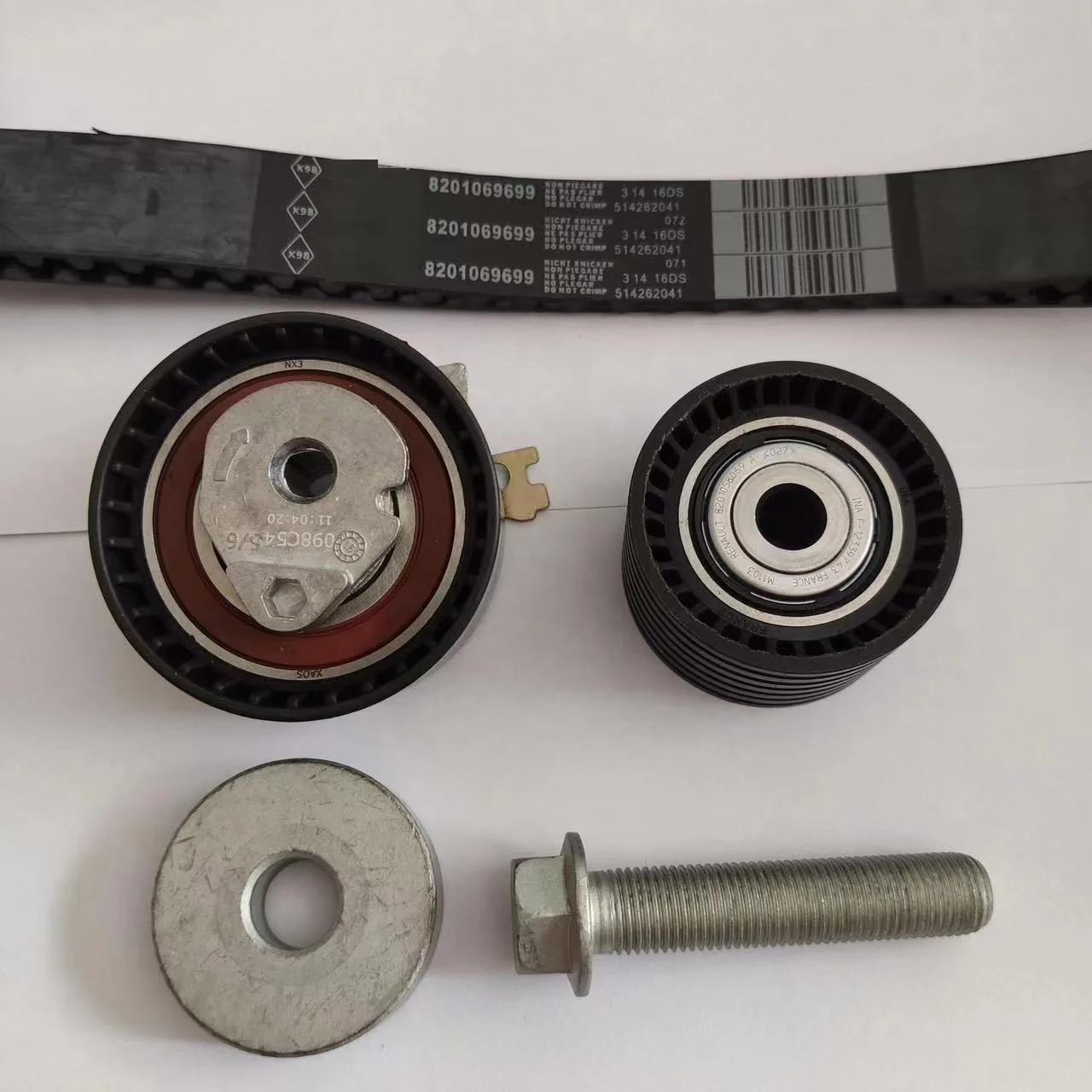 Комплект ремней ГРМ 7701477028 130C17529R 7701477014 6PK1565 6PK1660 081671 107XY22, подходит для Peugeot 206 405 Renaul Logan Megane Kia