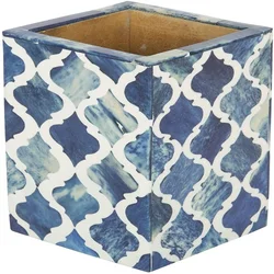 Handicrafts Home Pen Holders Organizers - Pencil Holders and Organizers for Desk - Moroccan Blue