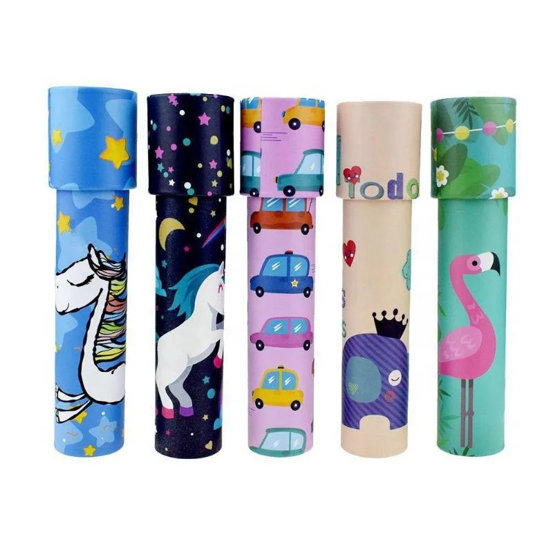 Promotional Toys Paper Kaleidoscope Rotating Magic Colorful World Toy for Children Autism Kids Puzzle Toy Gift Color Random