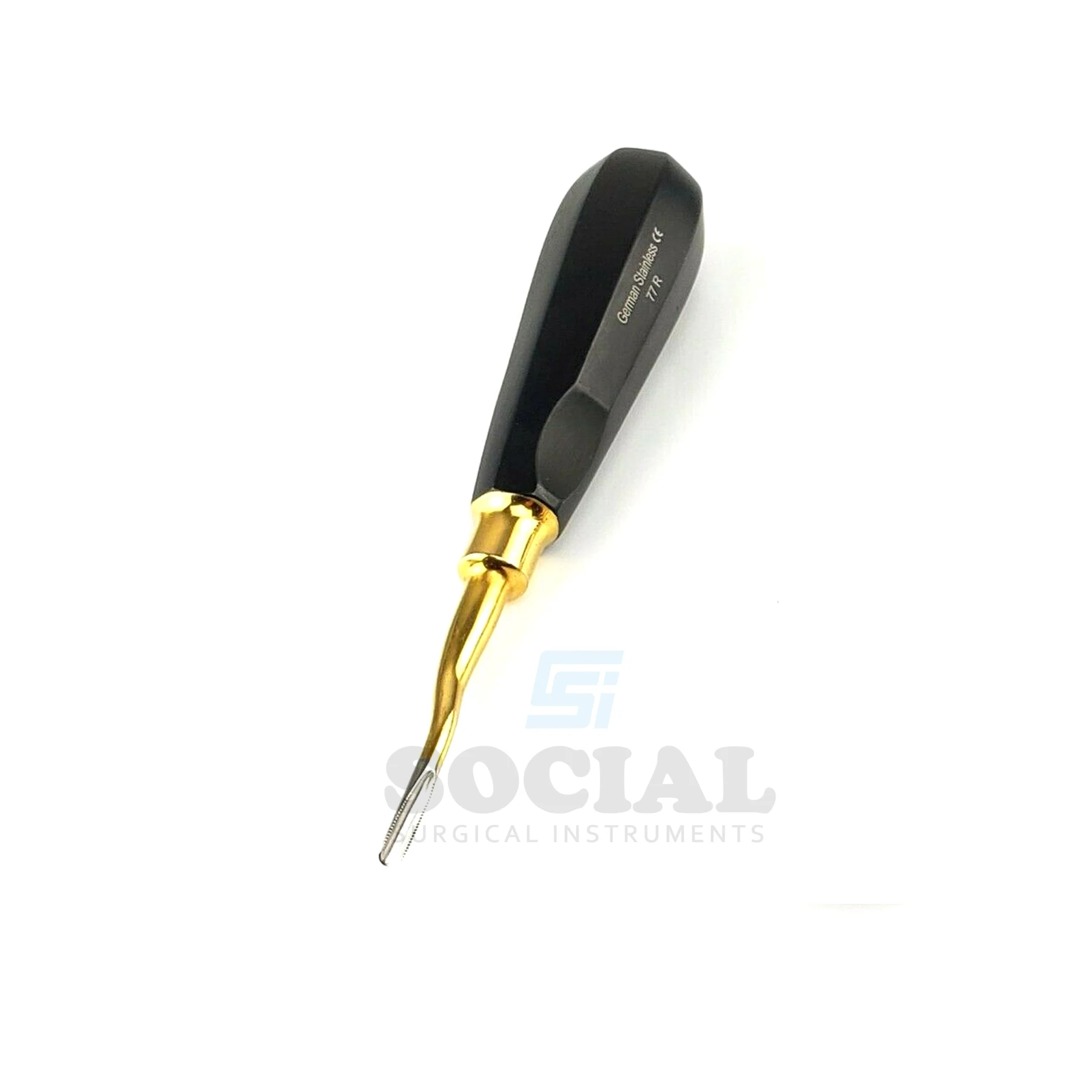 
9 Lux Elevator 2 to 5 mm Straight&Curved German Black Handle Dental Instruments 
