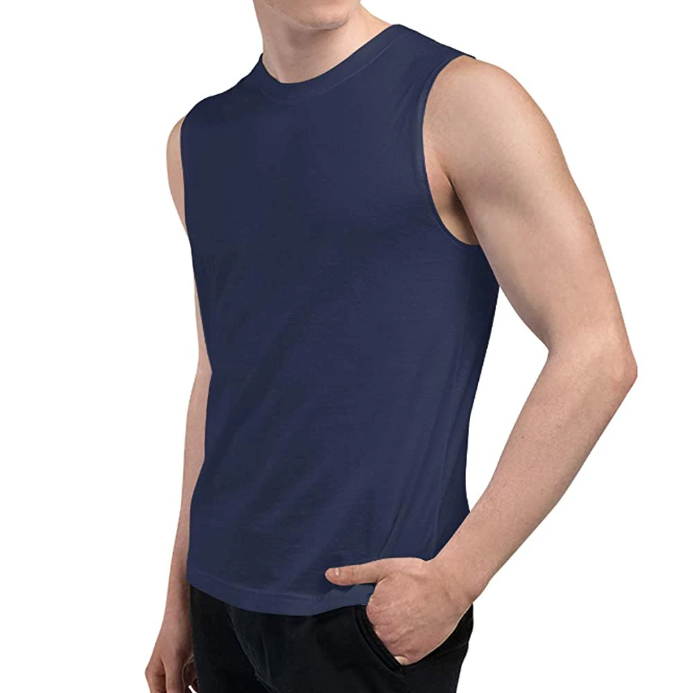 New Design Cotton Comfortable Sleeveless Men Tank Tops Fitness Singlet Bodybuilding Workout Gym Vest