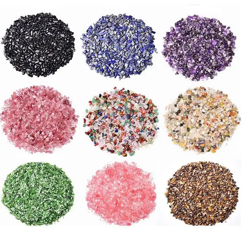wholesale Polished  Chips crystal Quartz  crystal healing tumble stone Bulk Crystal Healing stone chips Gravel