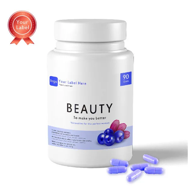 Blueberry Extract with Collagen Capsule customized label improve skin glutathione collagen Hyaluronic acid