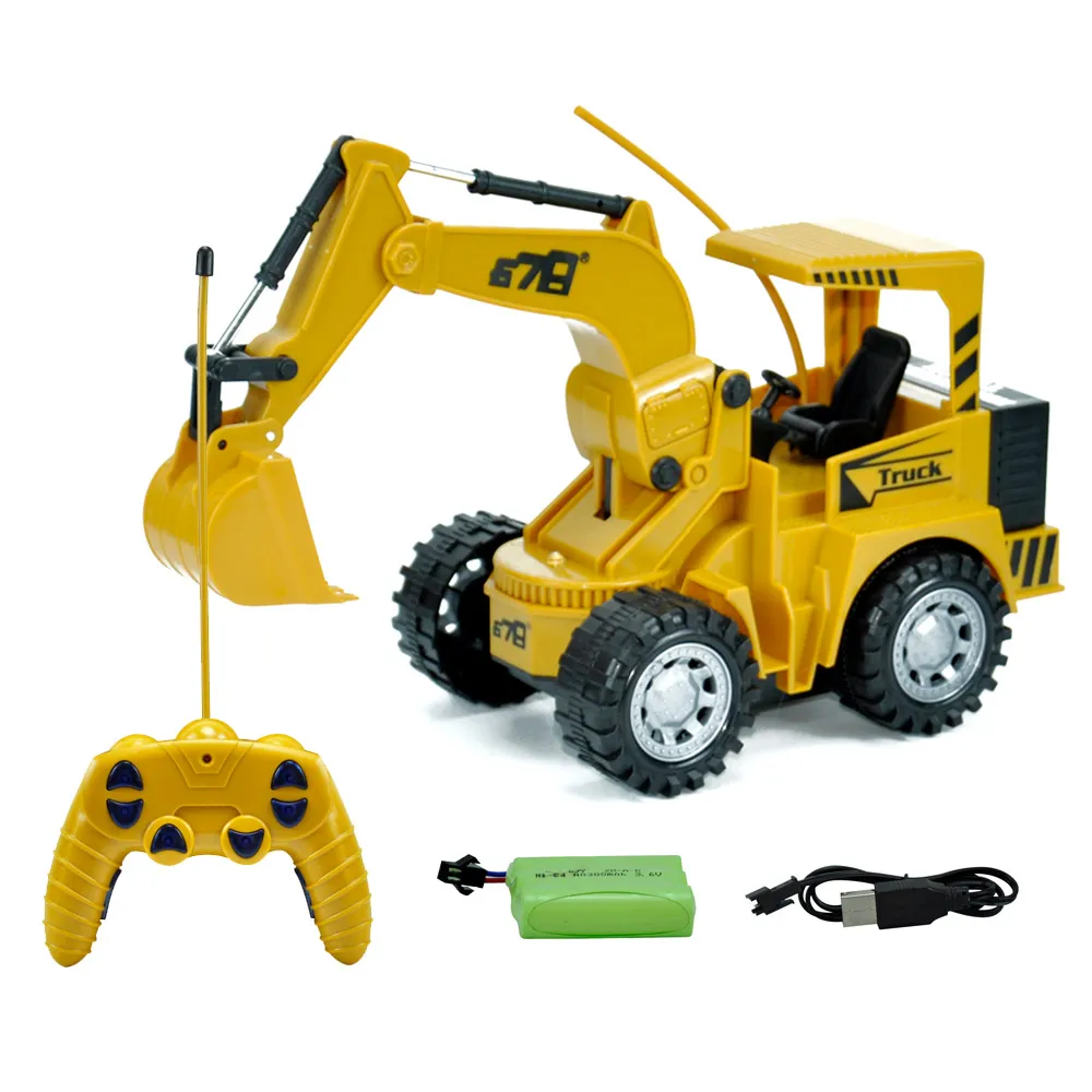 Оптовая продажа 1/24 весы 5-канальные игрушки с дистанционным управлением экскаватор грузовик со светом Радиоуправляемый