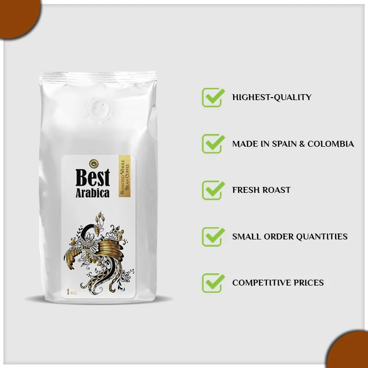 
Direct Factory Sale Private Label Natural Arabica Whole Coffee Bean from Colombia 