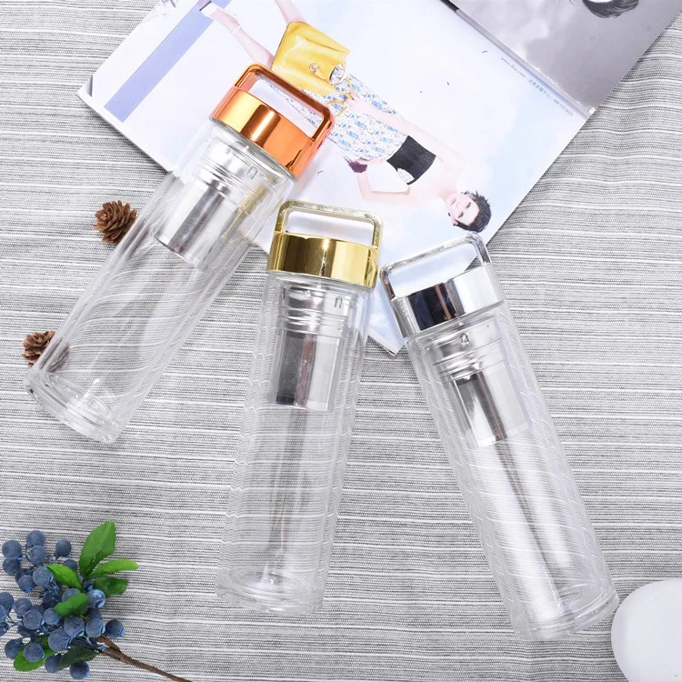 Fashion Graffiti Glass Water Bottle 1000ml Adult Sport Large Capacity Transparent Space Cup Portable Tea Strainer Filter Bottle