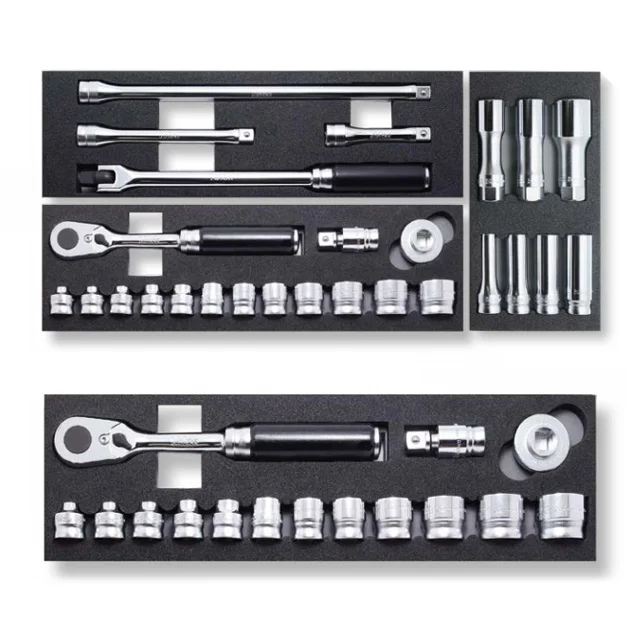 High  turning Ratchet spanner set with compact disigned