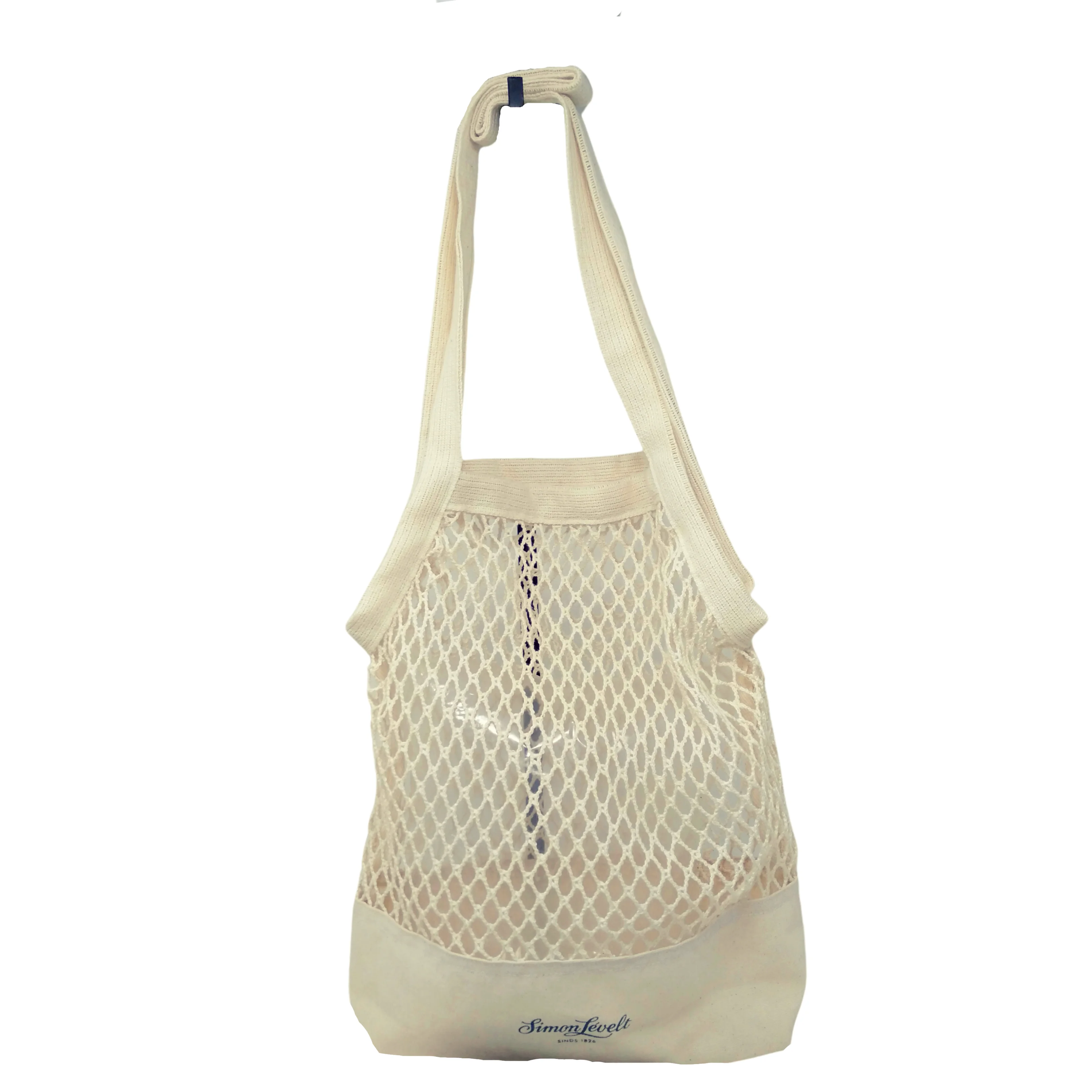 Reusable Ecology Mesh String Shopping Handbag with Solid Base