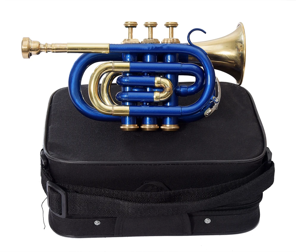 NASIR ALI New Professional Trumpet  blue Brass  Bb Pitch Premium Quality With Include Hardcase And Mouthpiece