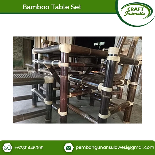 Widely Selling Elegant Design Bamboo Dining Table Set Exporter