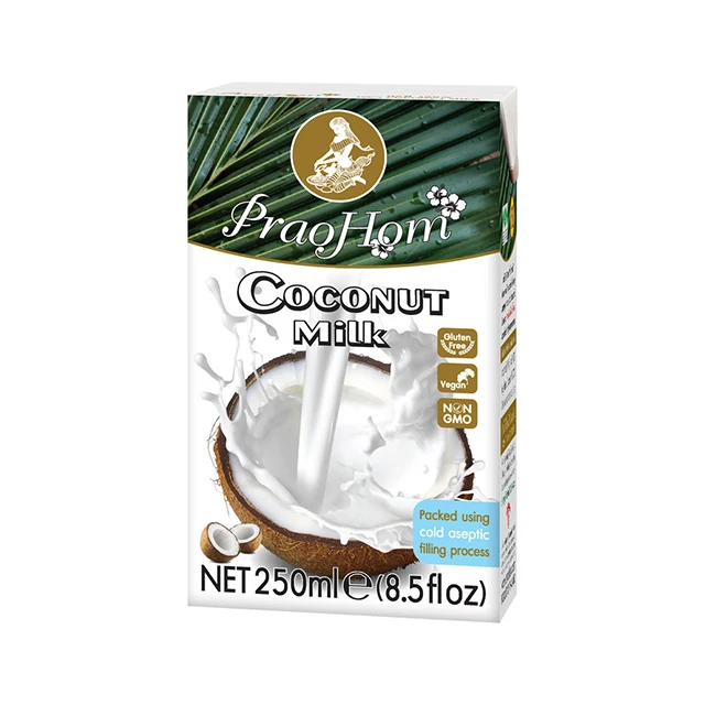Thailand Hot Product Coconut Milk UHT with Vegan, Gluten Free and Non GMO Packed Using Cold Aseptic Filling Process