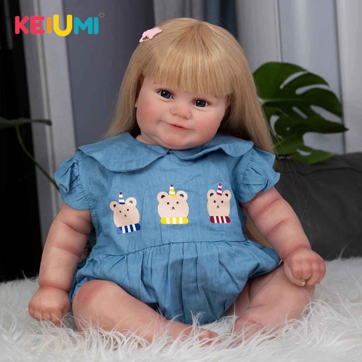 High Quality 3D Painted Maddie Reborn Toddler Dolls 60 CM Soft Silicone Realistic Reborn Toys Doll For Kids Birthday Gift